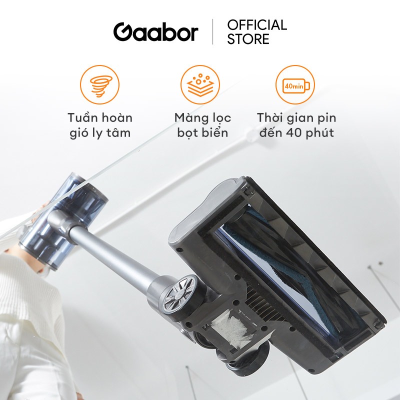 Ảnh Máy hút bụi không dây lực hút li tâm GAABOR VCL10E-BK01A dòng DEEP SEA cao cấp, pin Lithium tháo rời 2