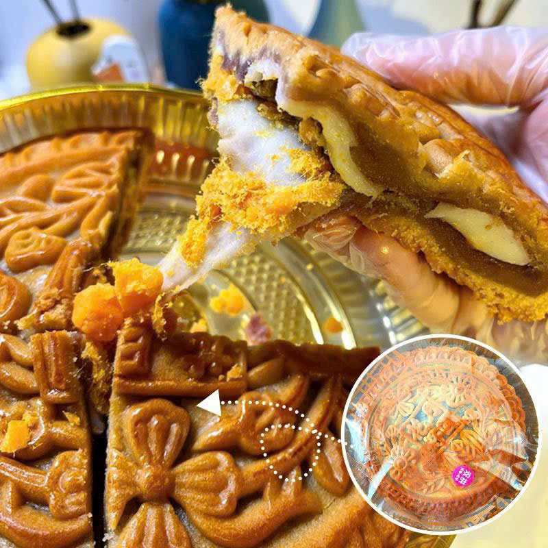 [ Date mới ] Bánh mochi khoai môn trứng muối chà bông 500gam