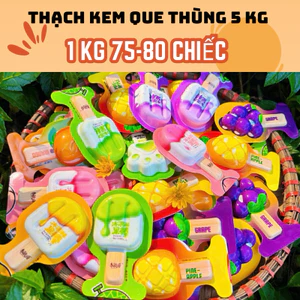 thạch kem que mix nhiều hình