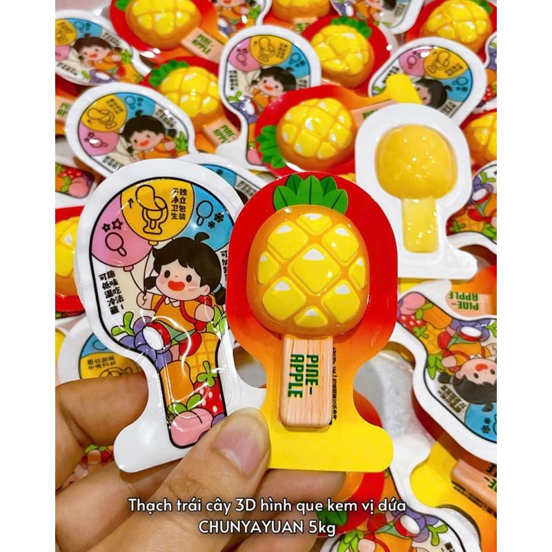 [ Thùng 5 kg ] thạch kem que mix nhiều hình