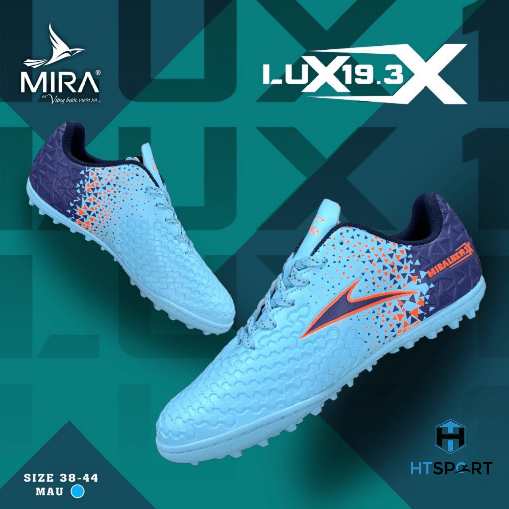 Giày đá banh, giày Mira Lux 19.3 đá bóng sân cỏ nhân tạo Full Box