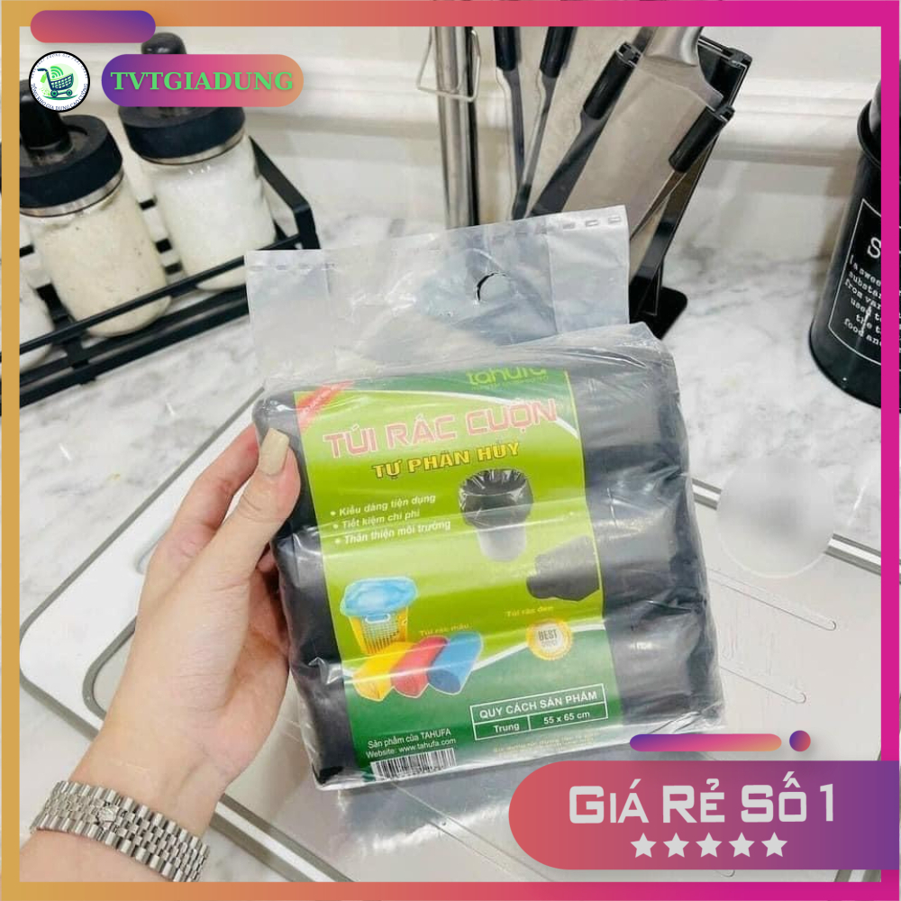 Túi Rác Tự Phân Hủy Kích Thước 55 X 65 Cm Túi Đựng Rác Gia Đình