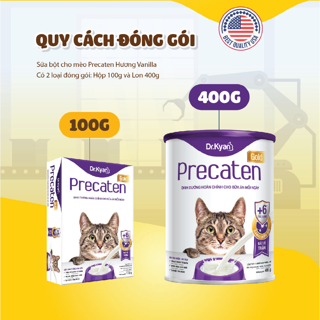 Ảnh Dr.Kyan - Sữa bột PRECATEN GOLD cho mèo lon 100g - DrKyan 1