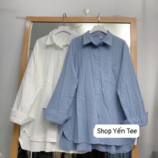 Áo sơ mi dài tay 1 túi , chất thô QC mềm mát