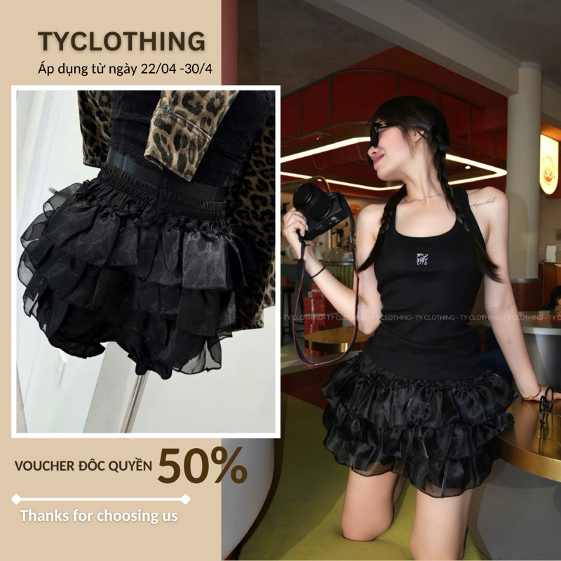 [ ComBo TYCLOTHING ] set ( áo ba lỗ + chân váy)-Hàng thiết Kế mặc cực kì thoáng mát