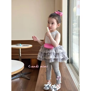 CANDI MIMI Áo cotton nini gấu voan nhiều tầng - Phong cách Hàn Quốc