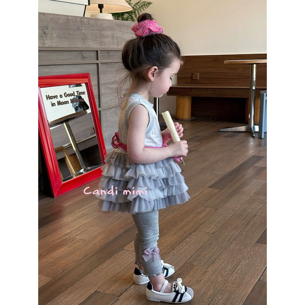 CANDI MIMI Áo cotton nini gấu voan nhiều tầng - Phong cách Hàn Quốc