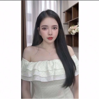 (Y27) Váy Trễ Vai Chấm Bi Hai Lớp.......