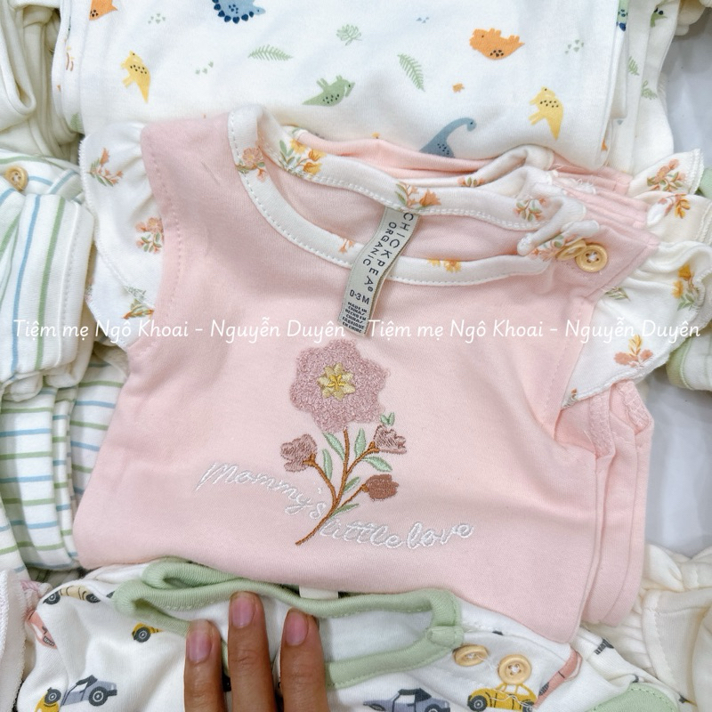 [MD196]❤️CHICKPEA ORGANIC❤️bodysuit/ áo liền thân ngắn tay xuất xịn cho bé