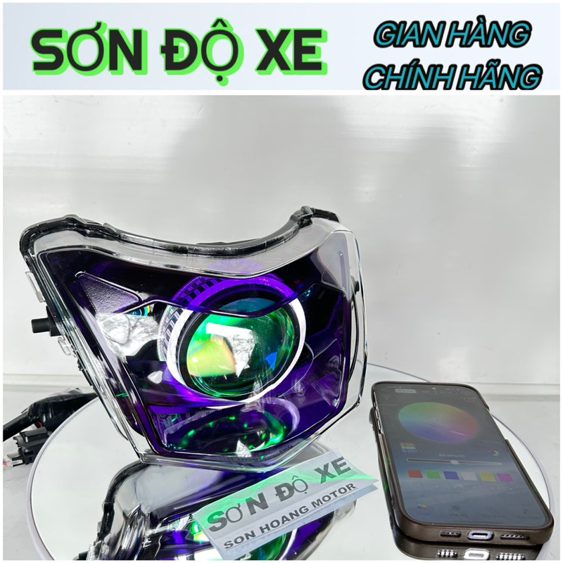 Pha Wave Độ Sẵn Bi M37 Lazer V2 Lắp Wave 50-100-110 Cố Định Pas Bi , Vòng 3D Đổi Màu+Mắt Quỷ Đổi Màu Bảo Hành 24 Tháng