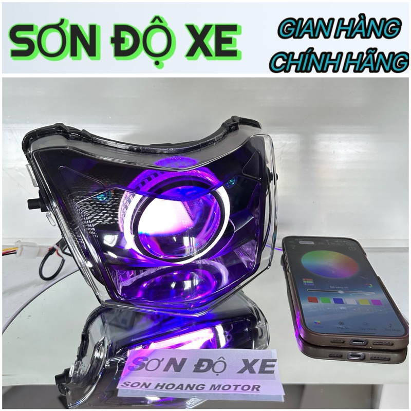 Pha Wave Độ Sẵn Bi M37 Lazer V2 Lắp Wave 50-100-110 Cố Định Pas Bi , Vòng 3D Đổi Màu+Mắt Quỷ Đổi Màu Bảo Hành 24 Tháng