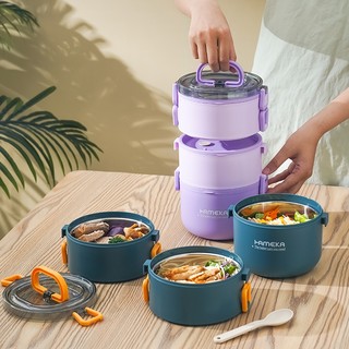 Hộp đựng cơm inox giữ nhiệt 2 tầng và 3 tầng .hộp cơm, cà mên văn phòng cao cấp có kèm muỗng