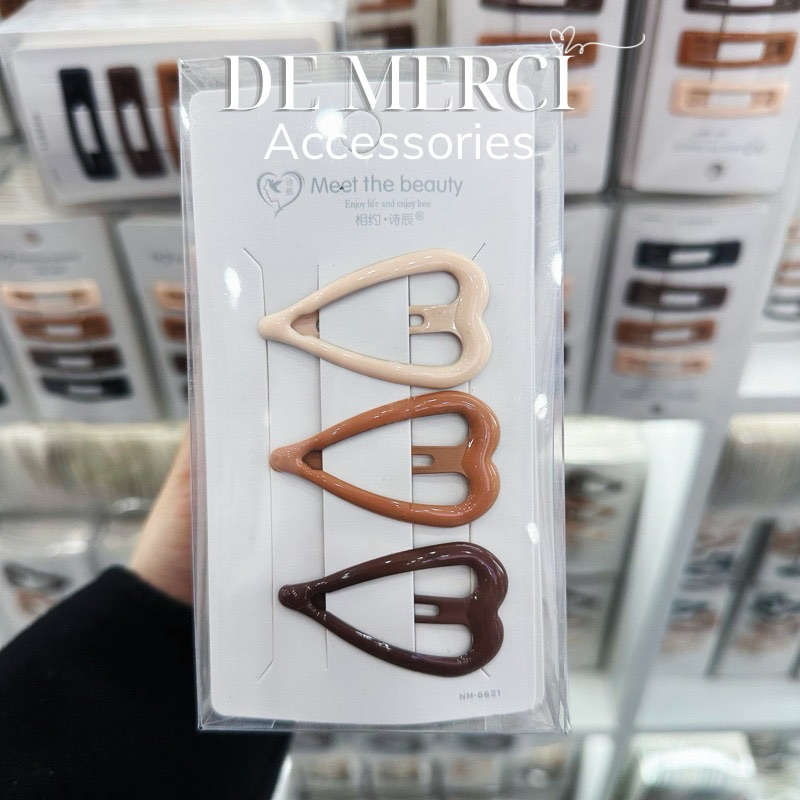 Set 3 kẹp trái tim dễ thương - De Merci Accessories