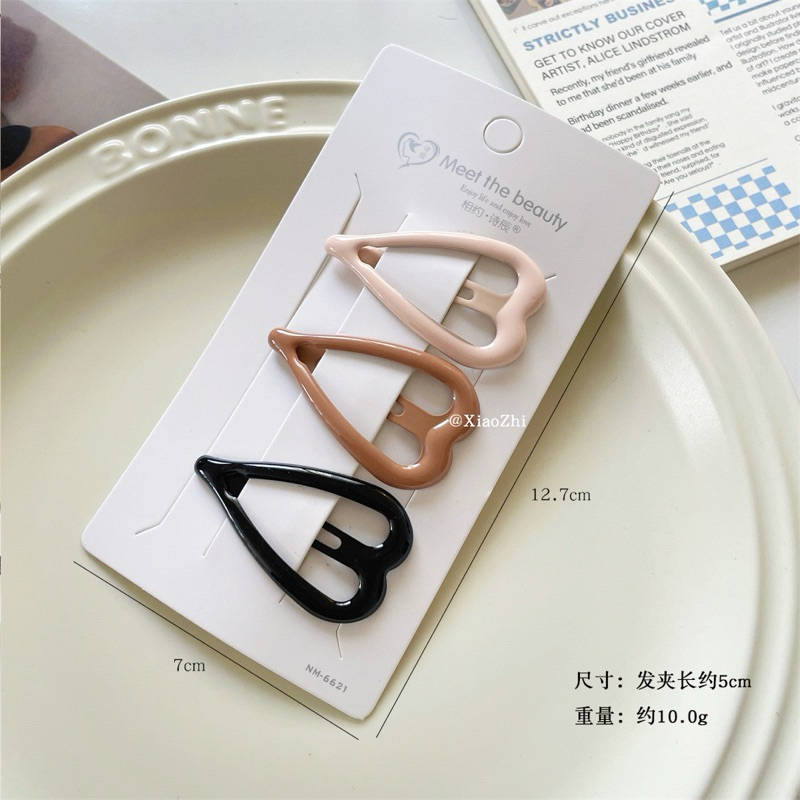 Set 3 kẹp trái tim dễ thương - De Merci Accessories