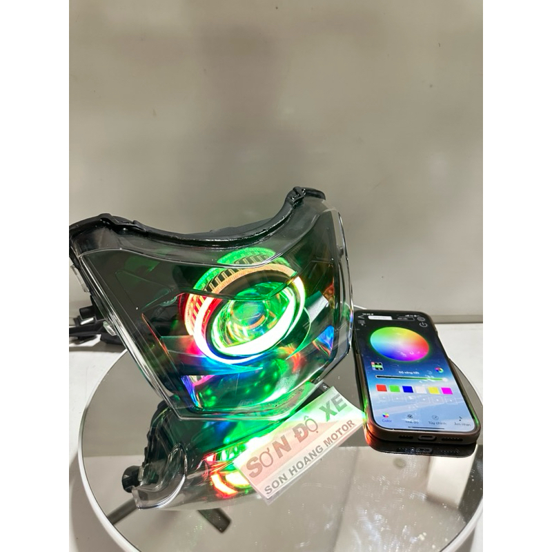 Pha Wave Độ Sẵn Bi KZ S600 Pro V2 Lắp Wave 50-100-110 Cố Định Pas Bi , Vòng 3D Đổi Màu+Mắt Quỷ Đổi Màu Bảo Hành 24 Tháng