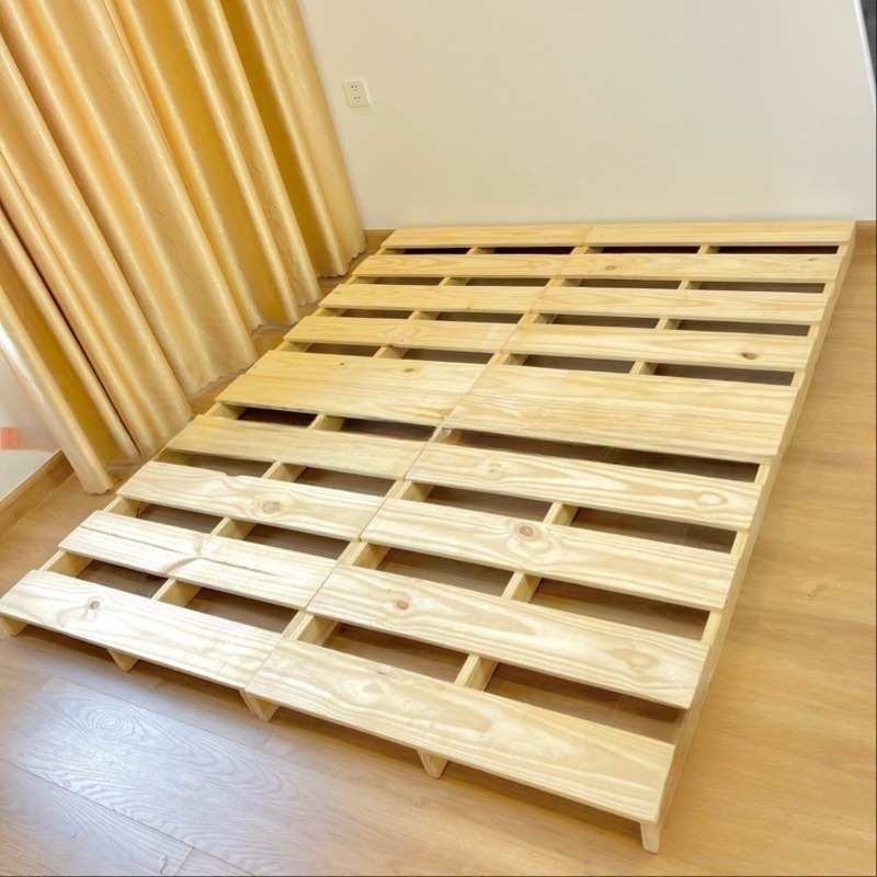 Ảnh Giường gỗ thông pallet Behomes, chống ẩm mốc mối mọt, mặt nhẵn mịn 3