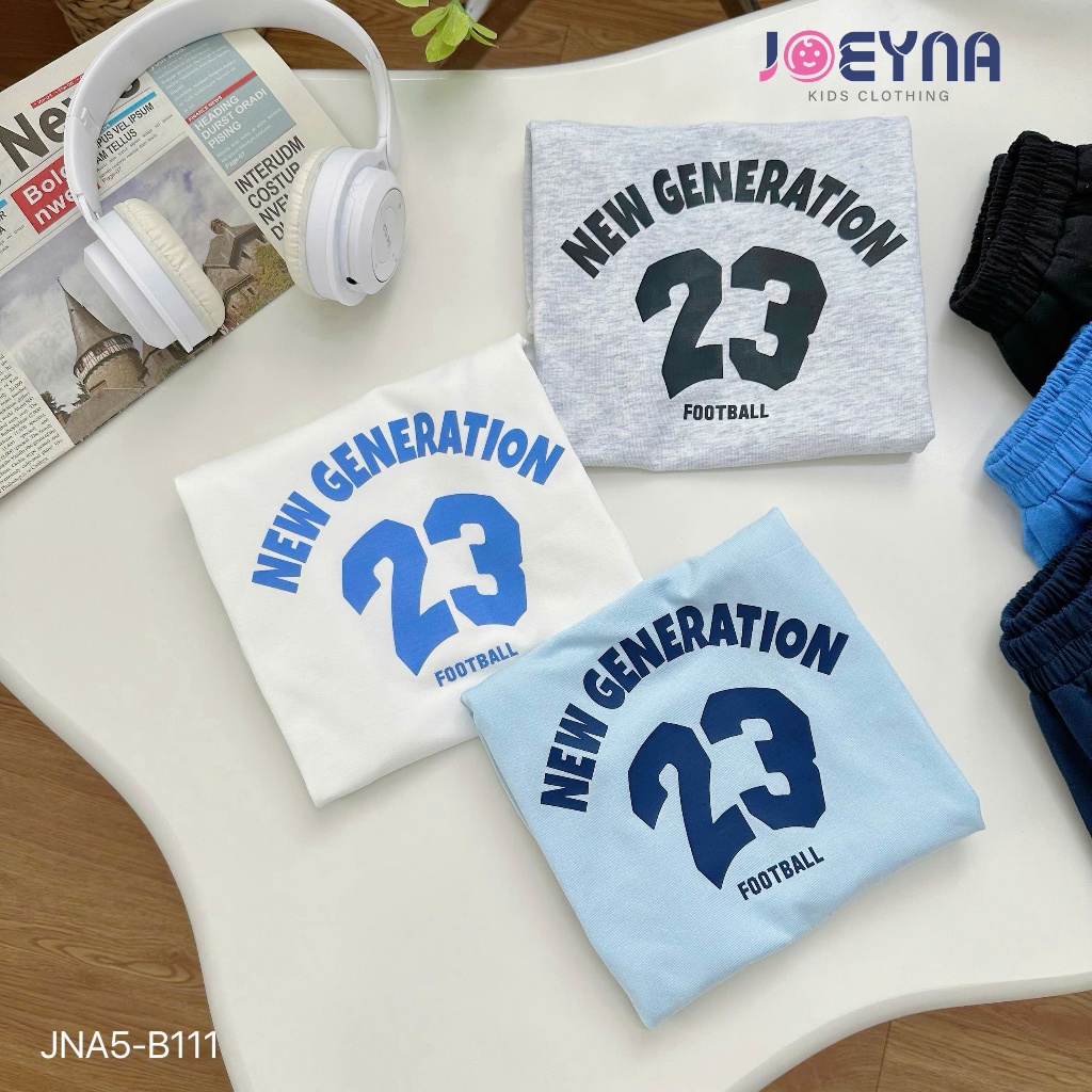Bộ ba lỗ thể thao số 23, sêt bộ ba lỗ cotton mềm mát cho bé trai kiểu dáng thể thao khoẻ khoắn