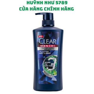 [CHÍNH HÃNG]Tắm gội 3 trong 1 clear men bạc hà dưỡng toàn thân mát lạnh 618ml