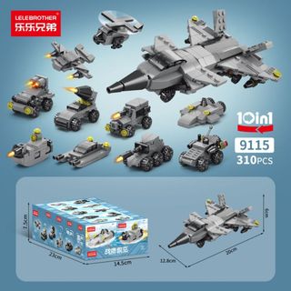 Bộ mô hình đồ chơi lắp ráp xếp hình 10in1 mini 3D các loại xe oto HT Toys