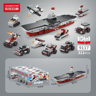 Bộ mô hình đồ chơi lắp ráp xếp hình 10in1 mini 3D các loại xe oto HT Toys