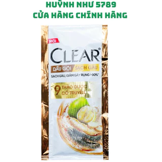 [CHÍNH HÃNG]Dầu gội clear 9 loại thảo dược cổ truyền làm sạch gàu giảm gãy rụng 6gx 10 gói