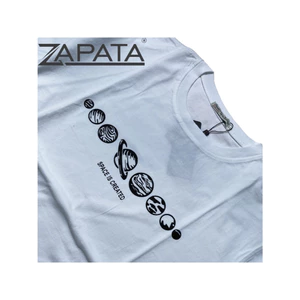 Áo Phông Nam ZAPATA hoạ tiết hình trái đất đẹp Vải Cotton 4 chiểu mềm mịn