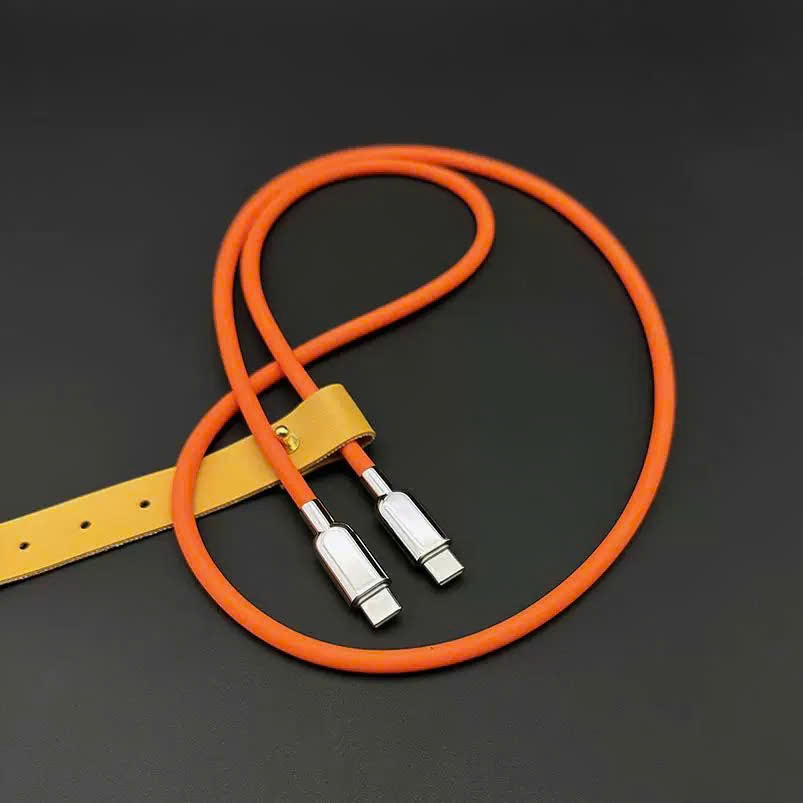 [M8] Dây Cáp Sạc Nhanh Type C 100W Silicon Mềm - Chip Emarker – Dây Silicon Mềm - Dài 1 mét