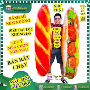 GỐI ÔM BÁNH MÌ 3D SIZE LỚN CAO CẤP ÔM NGỦ PHIÊN BẢN MỚI NHẤT - THÚ BÔNG BÁNH MÌ 3D [ SIÊU ĐẸP]