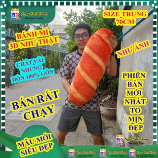 THÚ BÔNG BÁNH MÌ 3D KHỔNG LỒ SIZE 1M5 SIÊU MỊN [CAO CẤP]