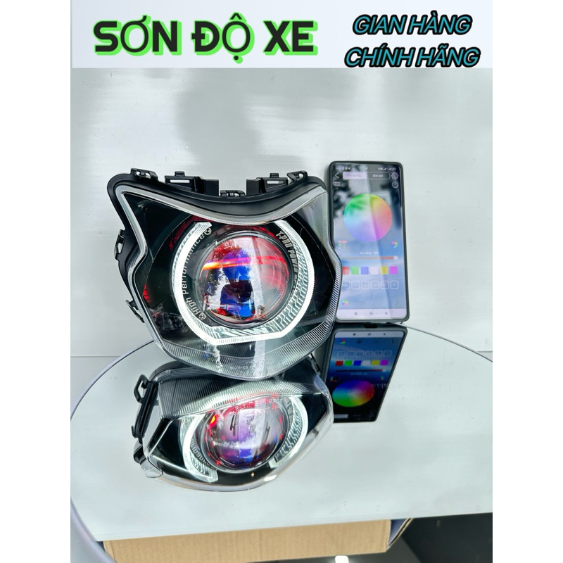 Bi Cầu Xe Vision 2021-2025 Độ Sẵn Bi KZ S600Pro V2 Công  75w Lazer , Vòng 3D + Mắt Quỷ Đổi Màu ( Bảo Hành 24 Tháng )