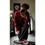 GOUNI® KAKI DENIM ZIP JACKET / WINE RED