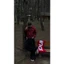 GOUNI® KAKI DENIM ZIP JACKET / WINE RED