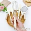 Bộ 5 Dụng Cụ Babyboo Chế Biến Đồ Ăn Dặm Thông Minh Cho Bé Chất Liệu Silicon An Toàn