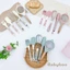 Bộ 5 Dụng Cụ Babyboo Chế Biến Đồ Ăn Dặm Thông Minh Cho Bé Chất Liệu Silicon An Toàn