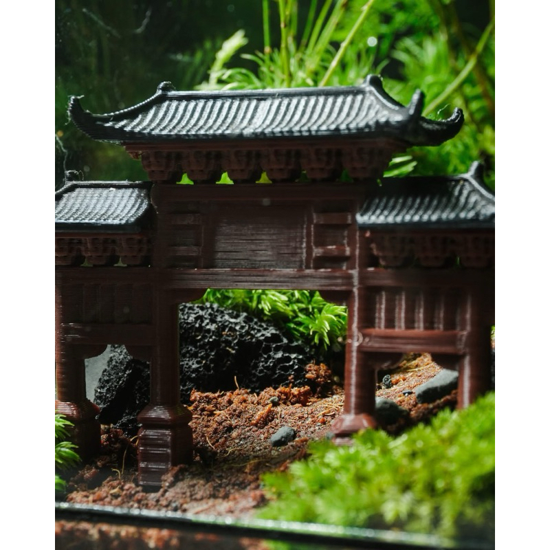 mô hình cổng tam quan bằng nhựa trang trí tiểu cảnh