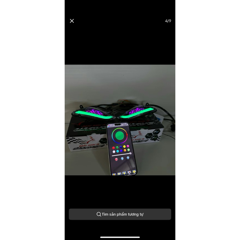 Bộ Led Xi Nhan AuDi i8BLE Chỉnh Màu Theo Sở Thích Trên App / Lắp Các Dòng Wave 50/100/110 ( Bảo Hành 12 Tháng )