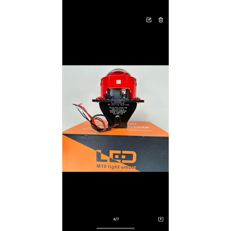 ComBo Bi Cầu M10 V4  Kèm Led Mắt Quỷ App + Vòng 3D Trắng Công Xuất 70W Lắp cho Oto Và Xe Máy ( Bảo Hành 24 Tháng )