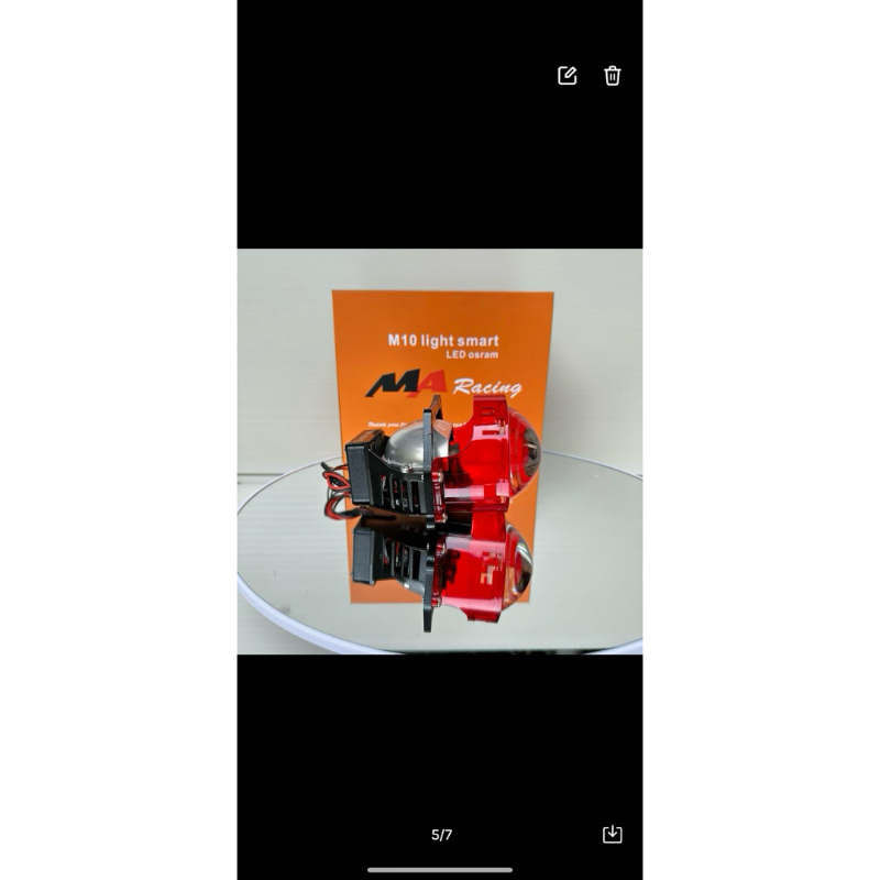 ComBo Bi Cầu M10 V4  Kèm Led Mắt Quỷ App + Vòng 3D Trắng Công Xuất 70W Lắp cho Oto Và Xe Máy ( Bảo Hành 24 Tháng )