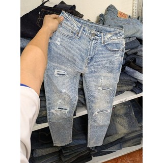 [cam kết authentic] quần jean nam chính hãng eagle american chất vải co giãn nhẹ màu xanh bạc