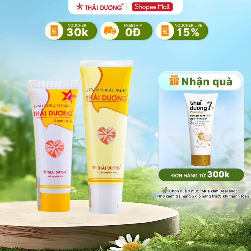 Ảnh Bộ sản phẩm Kem nghệ Thái Dương 20g và Sữa rửa mặt nghệ Thái Dương 90g - Sao Thái Dương 1