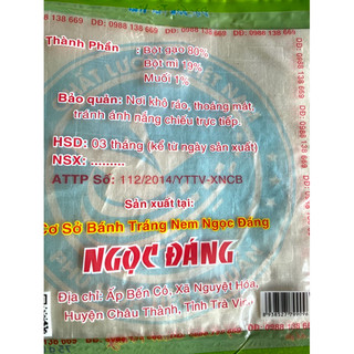 [combo 5/10/20 gói]_Bánh tráng vuông Ngọc Đáng (dẻo mặn)- 75g