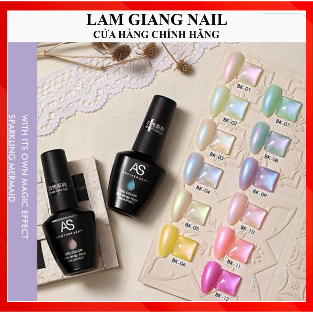 Sơn gel AS màu xà cừ BK chai 15ml
