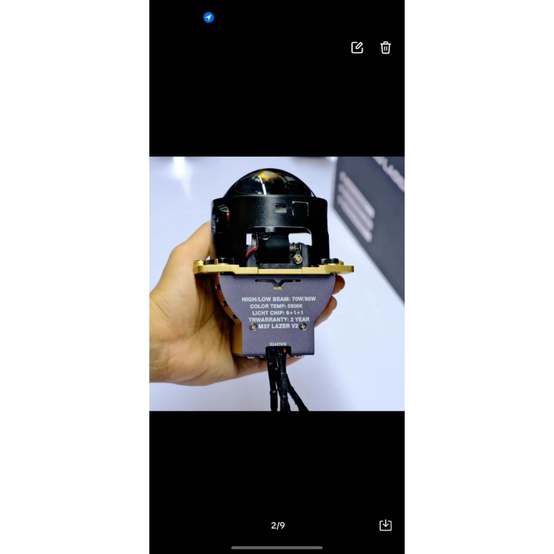 ComBo Bi Cầu M37 Lazer V2 Kèm Led Mắt Quỷ App + Vòng 3D Trắng Công Xuất 80W Lắp cho Oto Và Xe Máy ( Bảo Hành 24 Tháng )