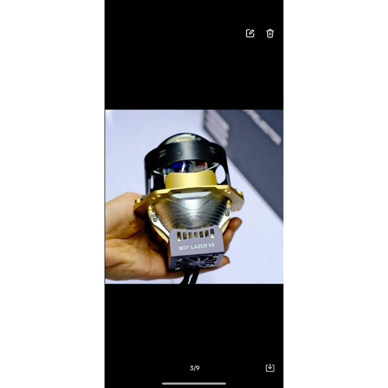 ComBo Bi Cầu M37 Lazer V2 Kèm Led Mắt Quỷ App + Vòng 3D Trắng Công Xuất 80W Lắp cho Oto Và Xe Máy ( Bảo Hành 24 Tháng )