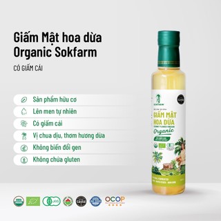 Giấm mật hoa dừa organic Sokfarm