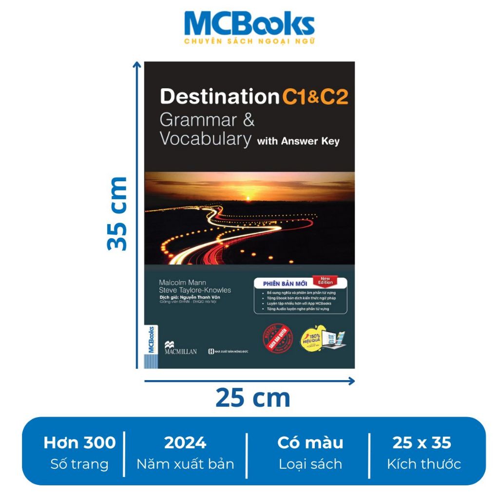 Ảnh Sách - Trọn Bộ Giáo Trình Tiếng Anh Destination Grammar & Vocabulary B1, B2, C1&C2 - MCBooks 2