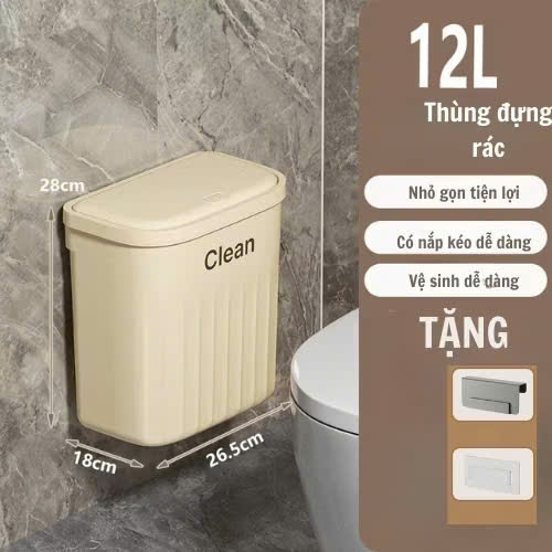 Thùng Rác 12l Dán Tủ Bếp Tiện Dụng,Thùng Đựng Rác Gắn Tường Gấp Gọn - THÙNG RÁC DÁN TỦ THIẾT KẾ THÔNG MINH CHỐNG BÁM MÙI