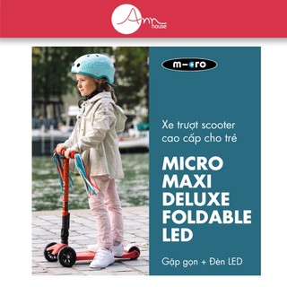[Thuỵ Sĩ] Xe scooter Micro Maxi Foldable LED - Gập gọn và bánh xe LED - Bảo hành 2 năm