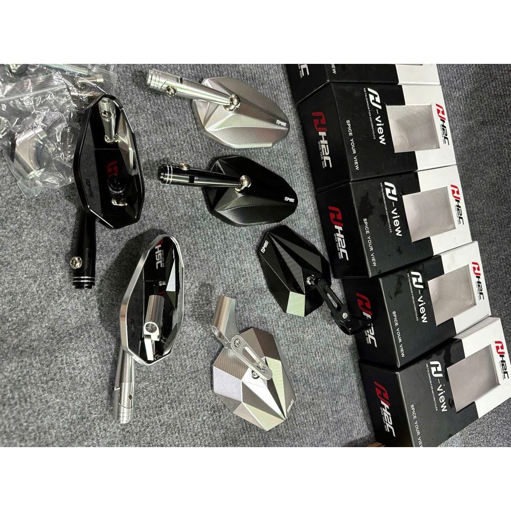 Kính gương chiếu hậu H2C V2 và V5 gắn xe máy Sirius Wave Dream Exciter Winner Airblade Vario.....