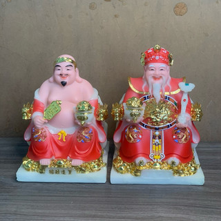 (Tặng đồng xu) Bộ Tượng Thần Tài Thổ Địa Đá Cao Cấp Nhiều Màu Phong Thuỷ Tài Lộc